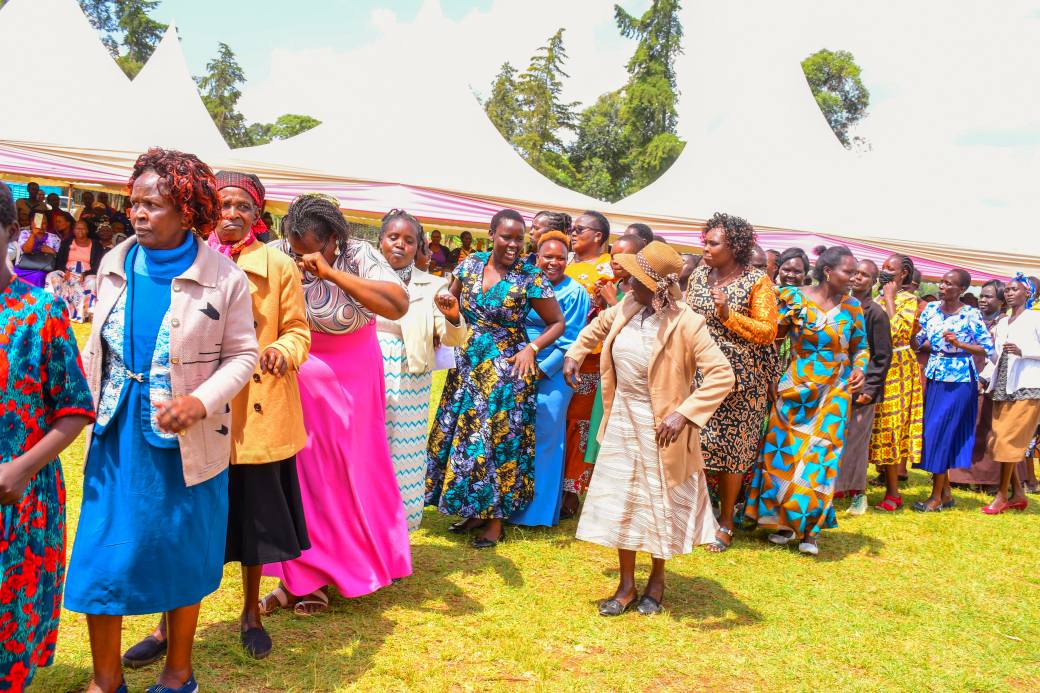 Community meeting with women leaders